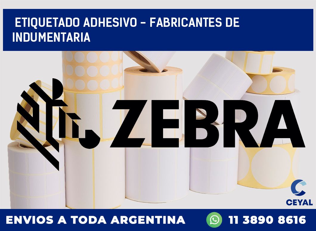Etiquetado adhesivo - Fabricantes de indumentaria