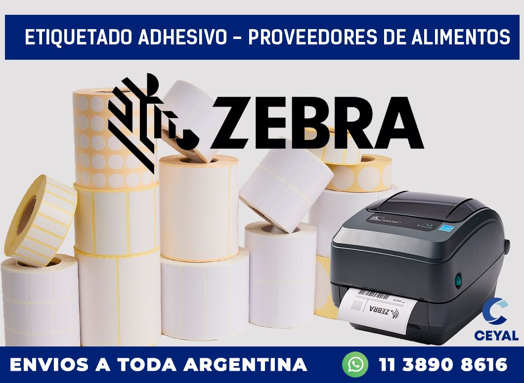 Etiquetado adhesivo - proveedores de alimentos