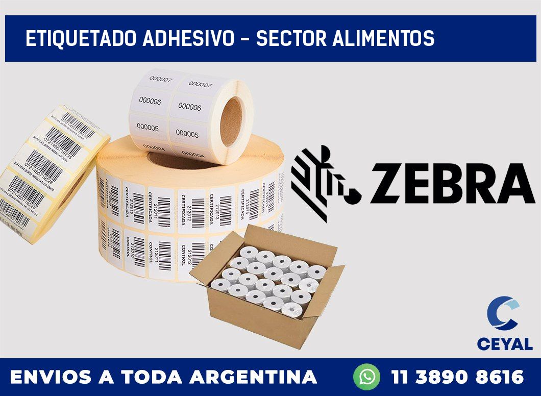 Etiquetado adhesivo – sector alimentos