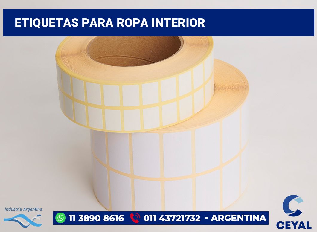 Etiquetas para Ropa Interior