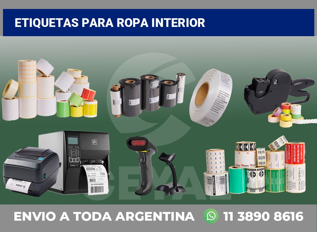 Etiquetas para Ropa Interior