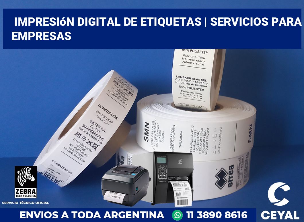 Impresión digital de etiquetas | Servicios para empresas