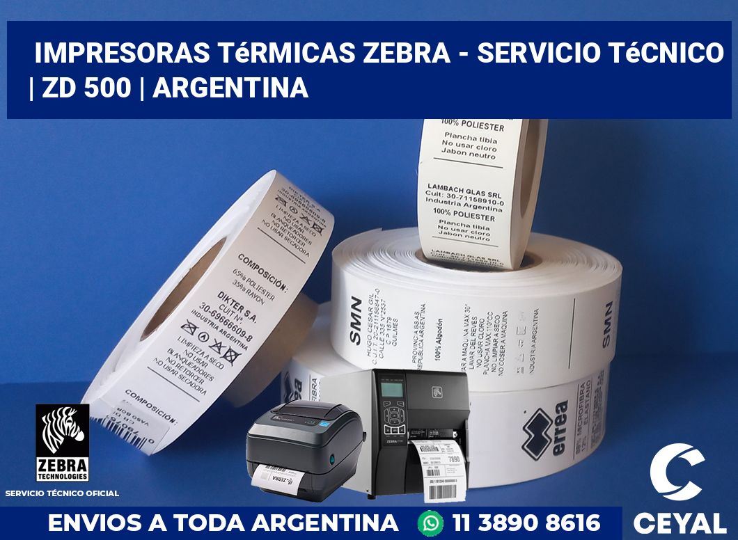 Impresoras térmicas Zebra - servicio técnico | ZD 500 | Argentina