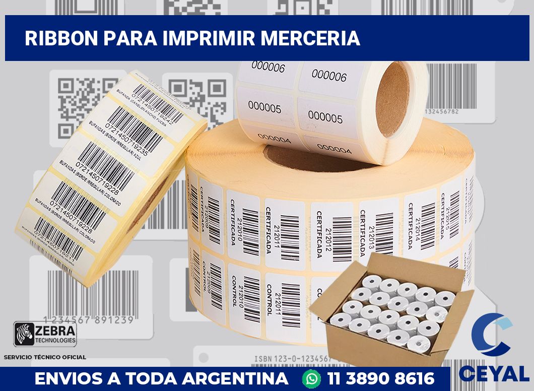 Ribbon para imprimir Merceria
