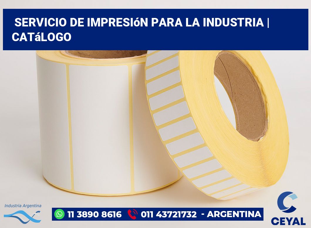 Servicio de impresión para la industria | Catálogo