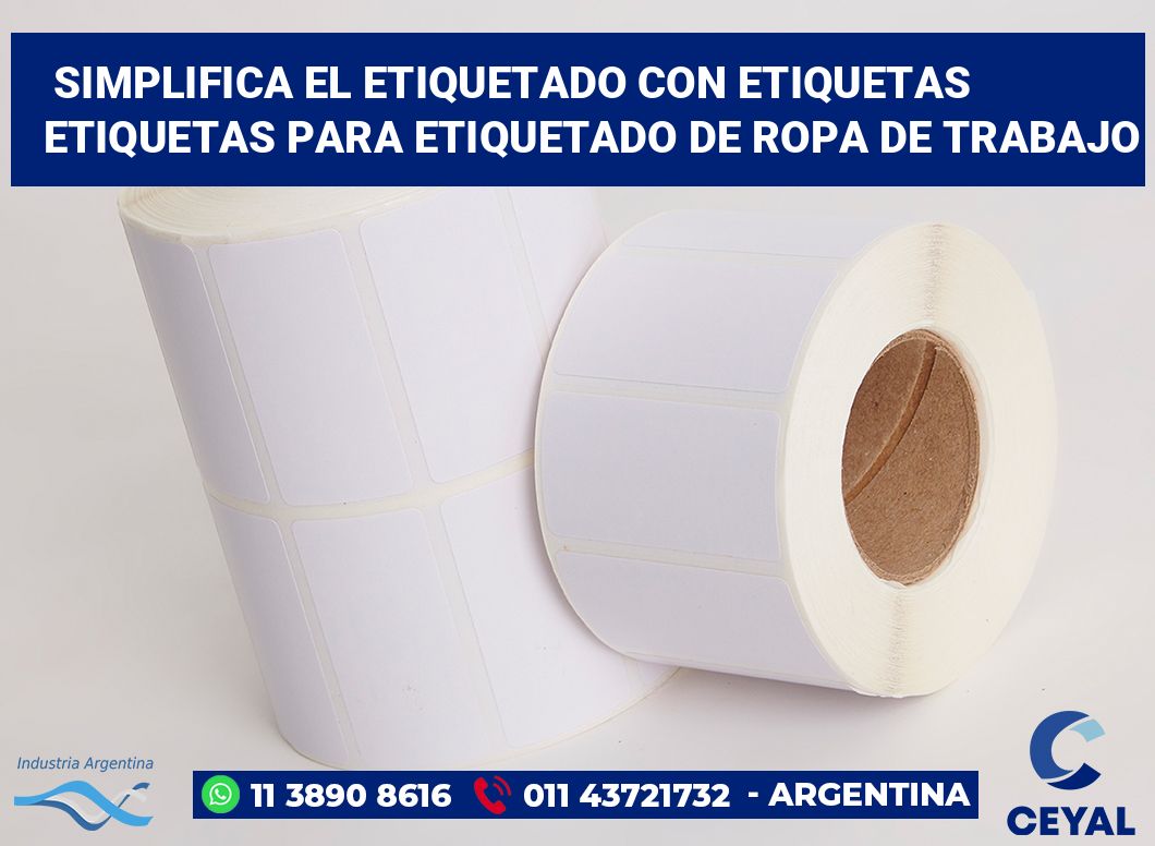 Simplifica el Etiquetado con Etiquetas Etiquetas para Etiquetado de Ropa de Trabajo