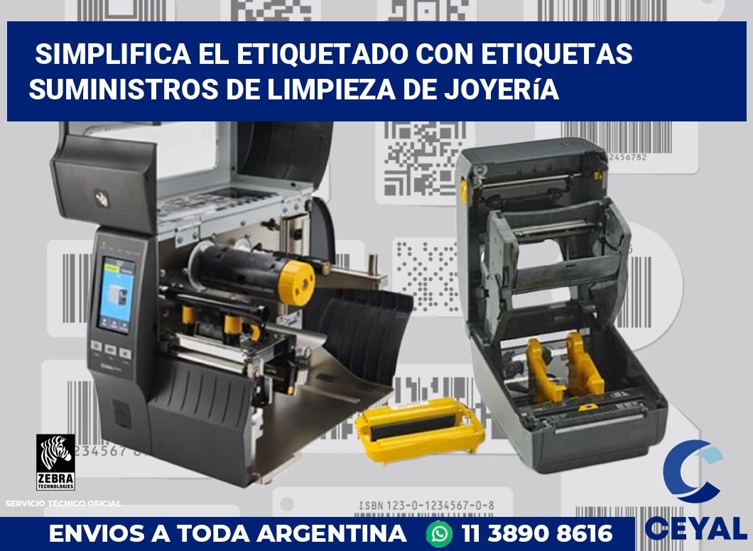 Simplifica el Etiquetado con Etiquetas Suministros de Limpieza de Joyería