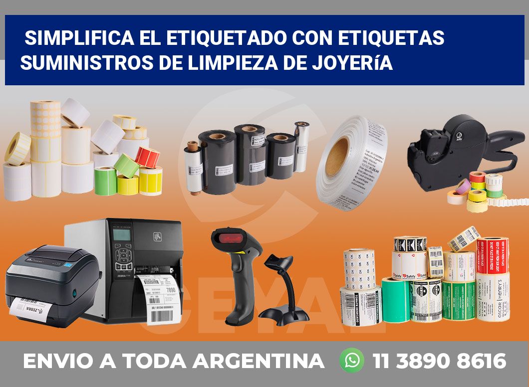 Simplifica el Etiquetado con Etiquetas Suministros de Limpieza de Joyería