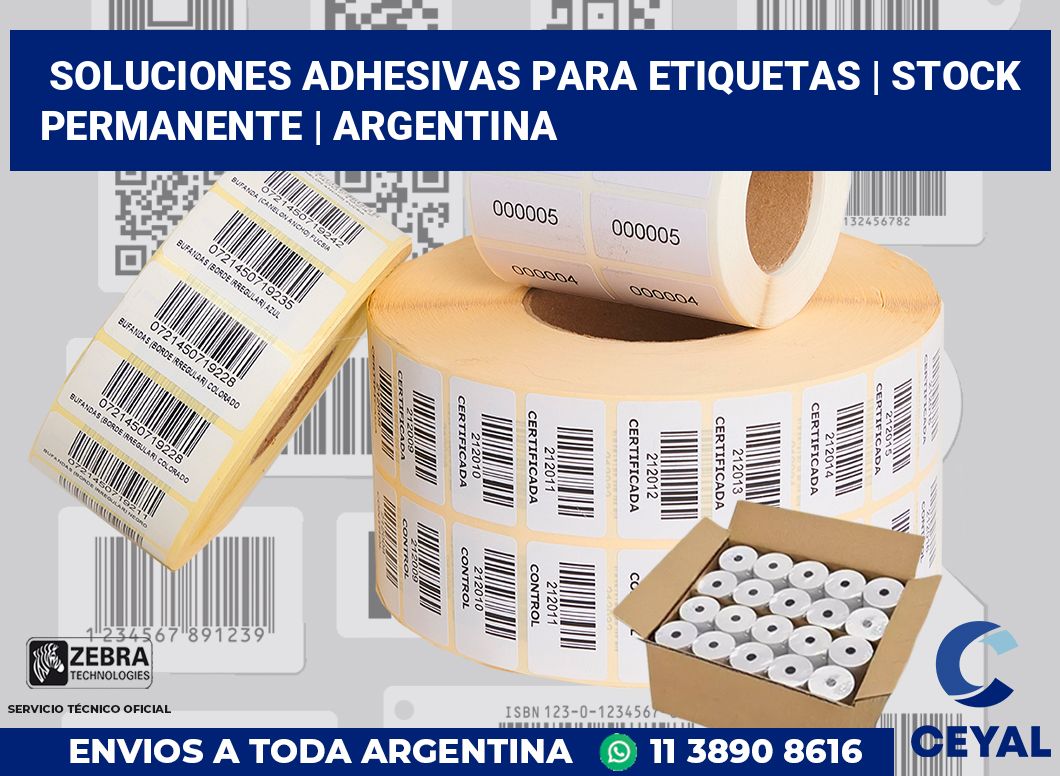 Soluciones adhesivas para etiquetas | Stock permanente | Argentina