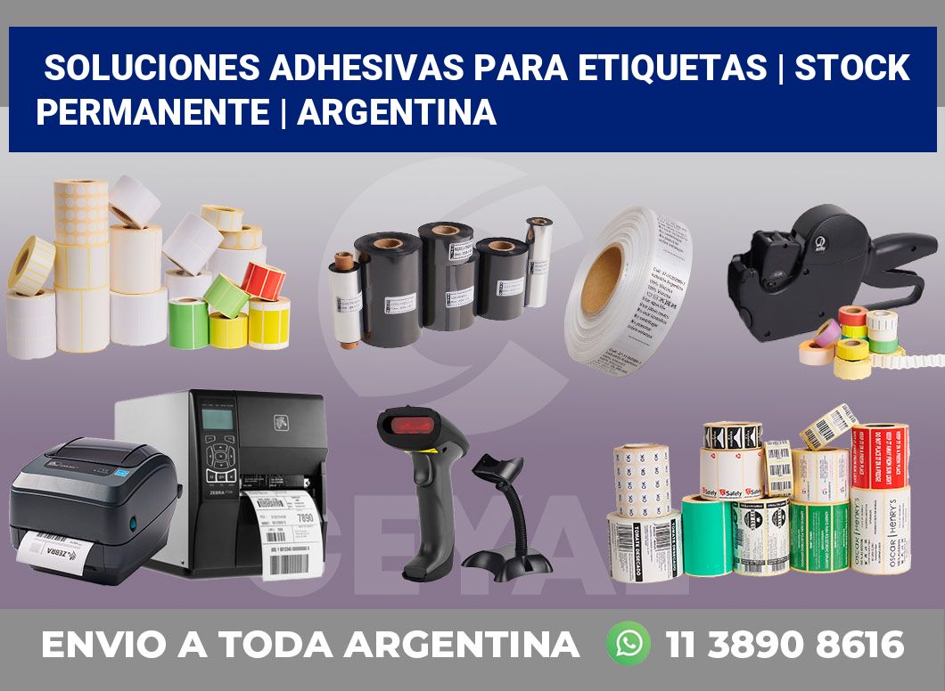 Soluciones adhesivas para etiquetas | Stock permanente | Argentina