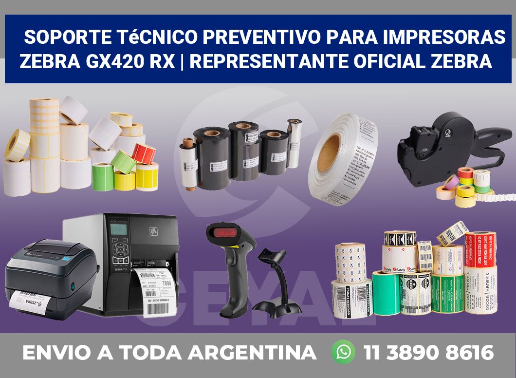 Soporte técnico preventivo para impresoras Zebra GX420 RX | Representante oficial Zebra