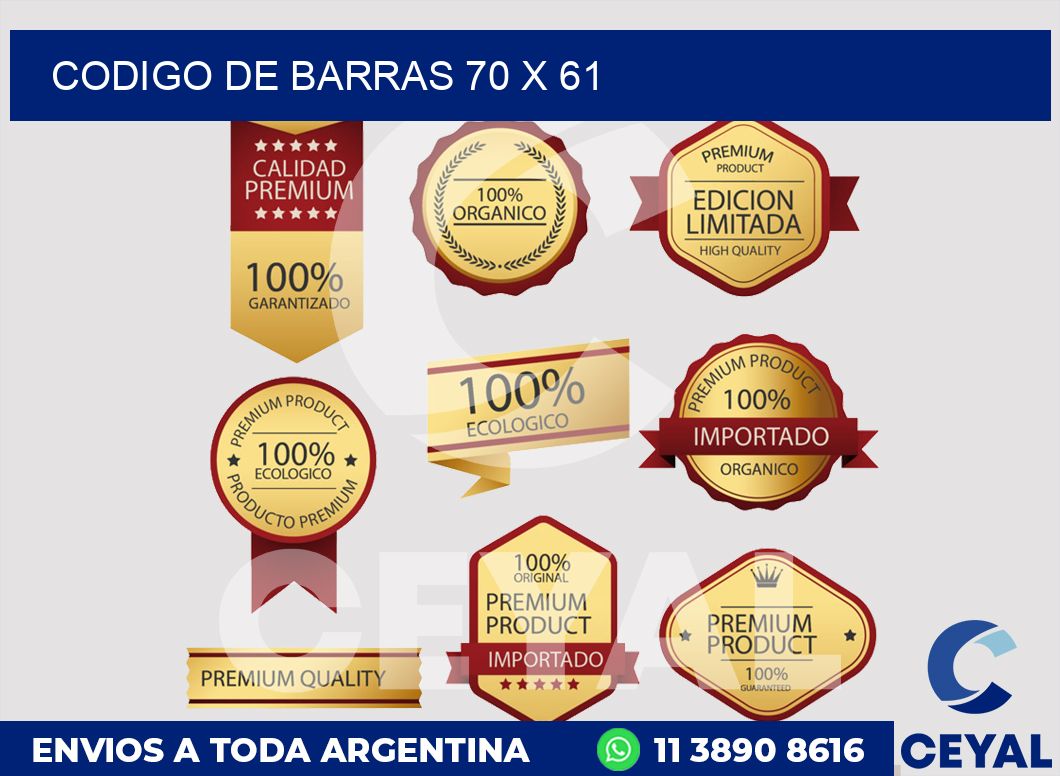 codigo de barras 70 x 61