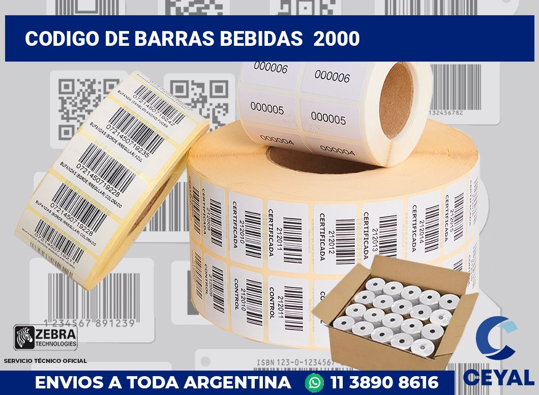 codigo de barras bebidas  2000