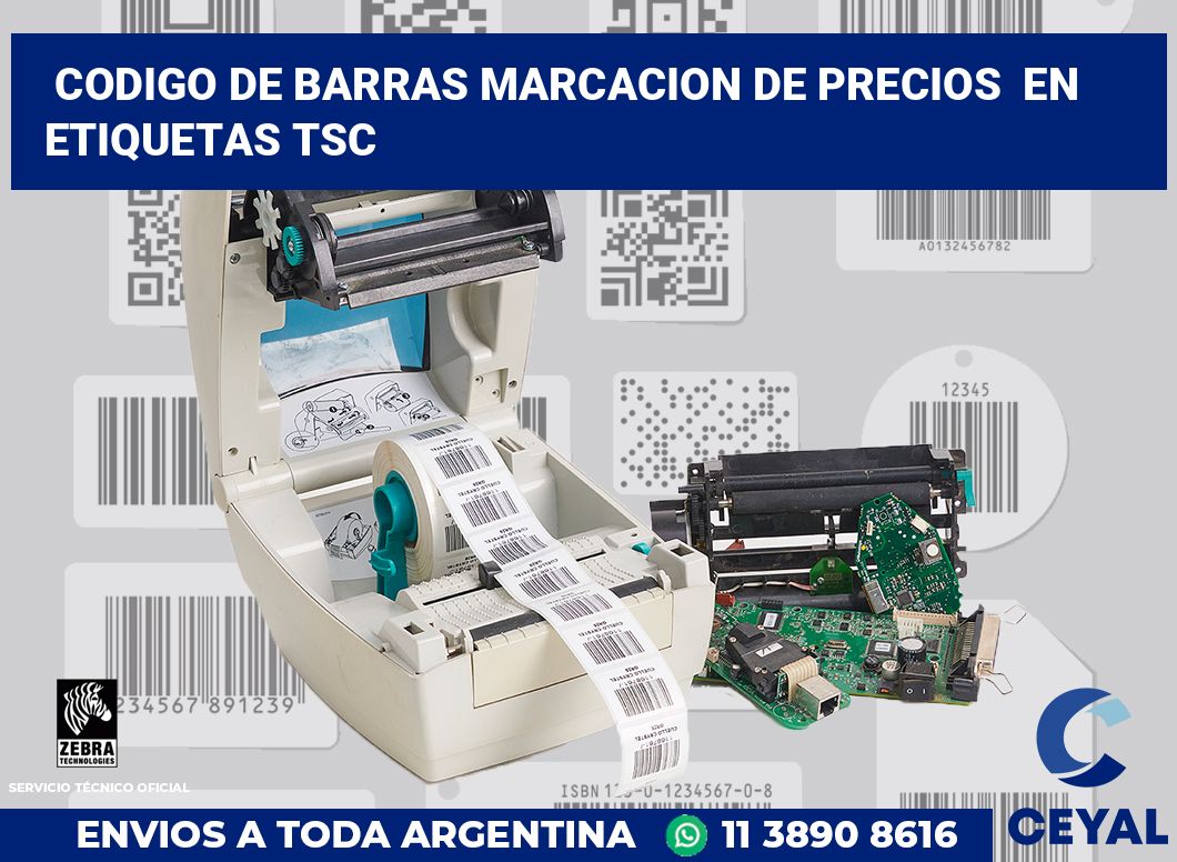 codigo de barras marcacion de precios en etiquetas tsc