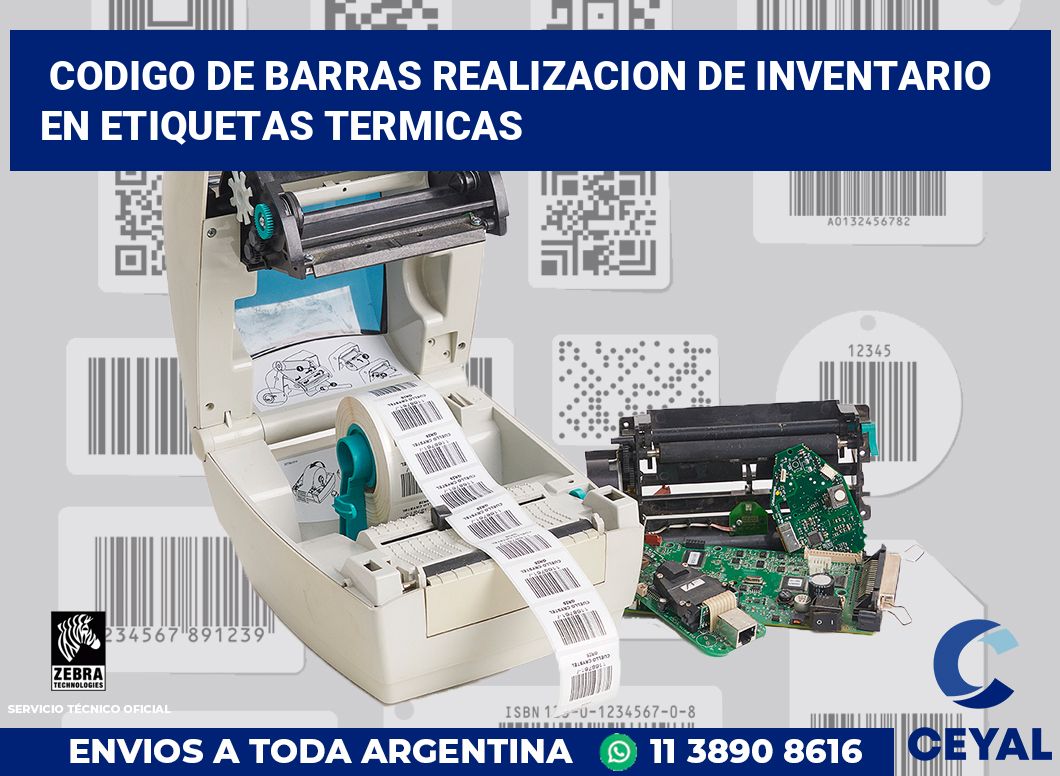 codigo de barras realizacion de inventario  en etiquetas termicas