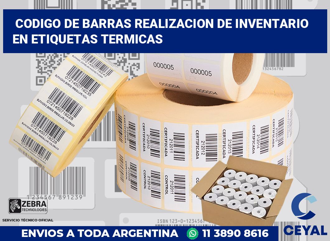 codigo de barras realizacion de inventario  en etiquetas termicas
