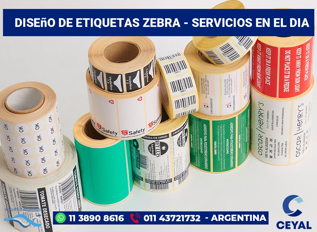 diseño de etiquetas zebra - Servicios en el dia