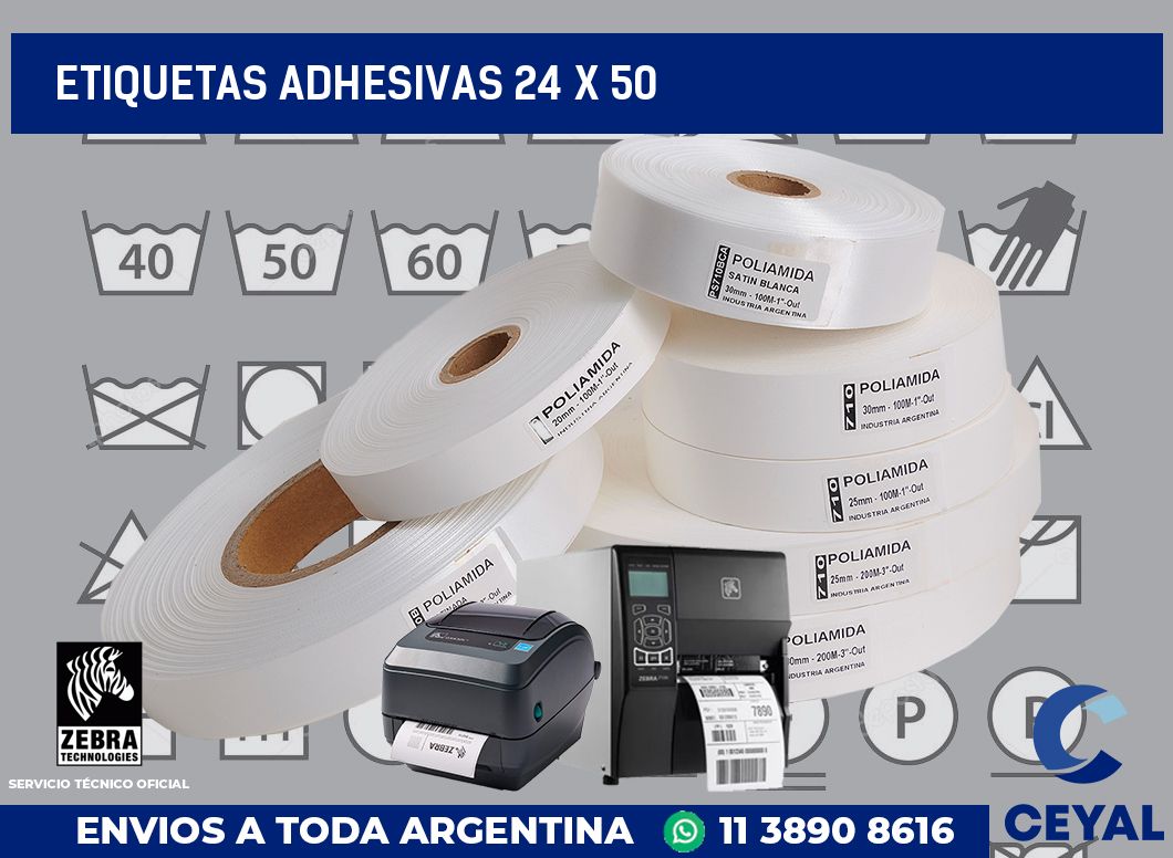 etiquetas adhesivas 24 x 50