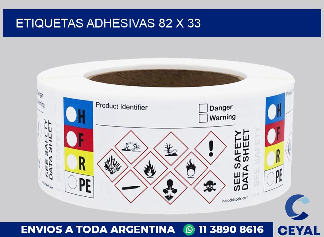 etiquetas adhesivas 82 x 33