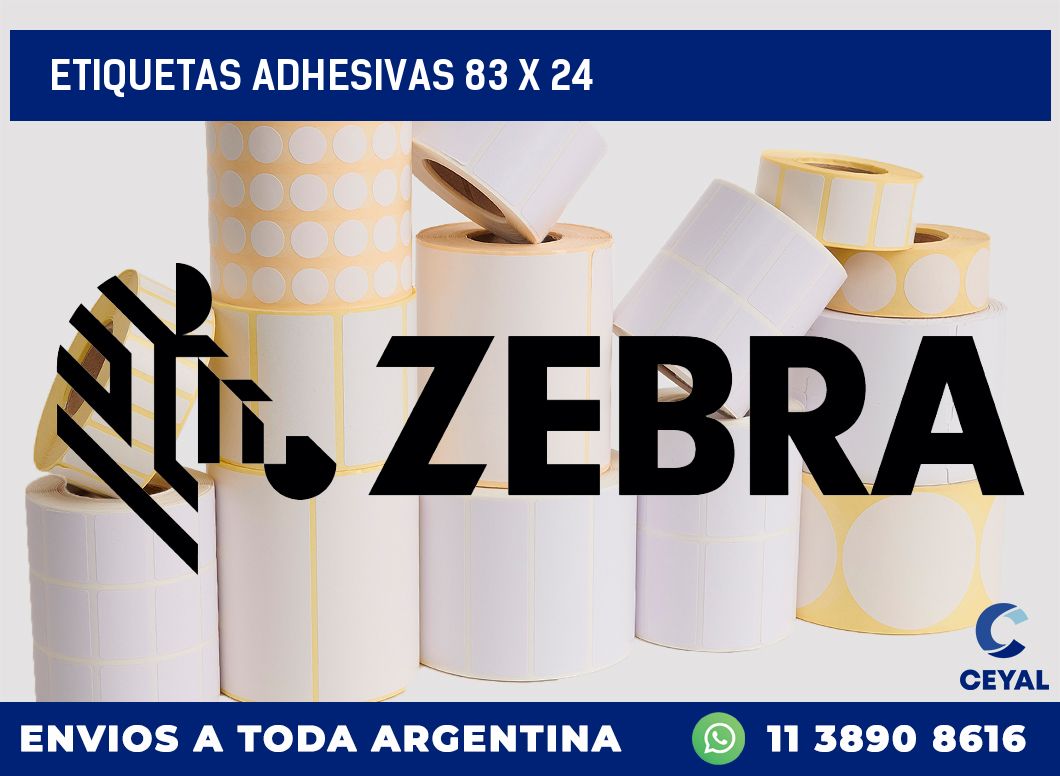 etiquetas adhesivas 83 x 24