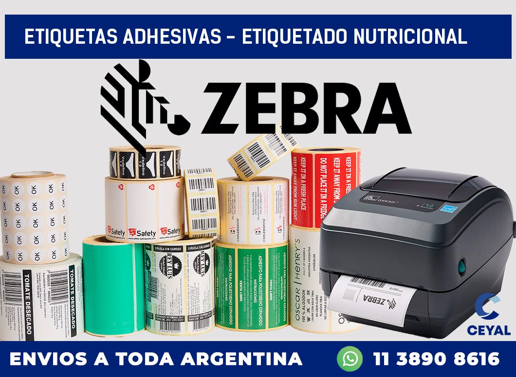 etiquetas adhesivas - Etiquetado Nutricional