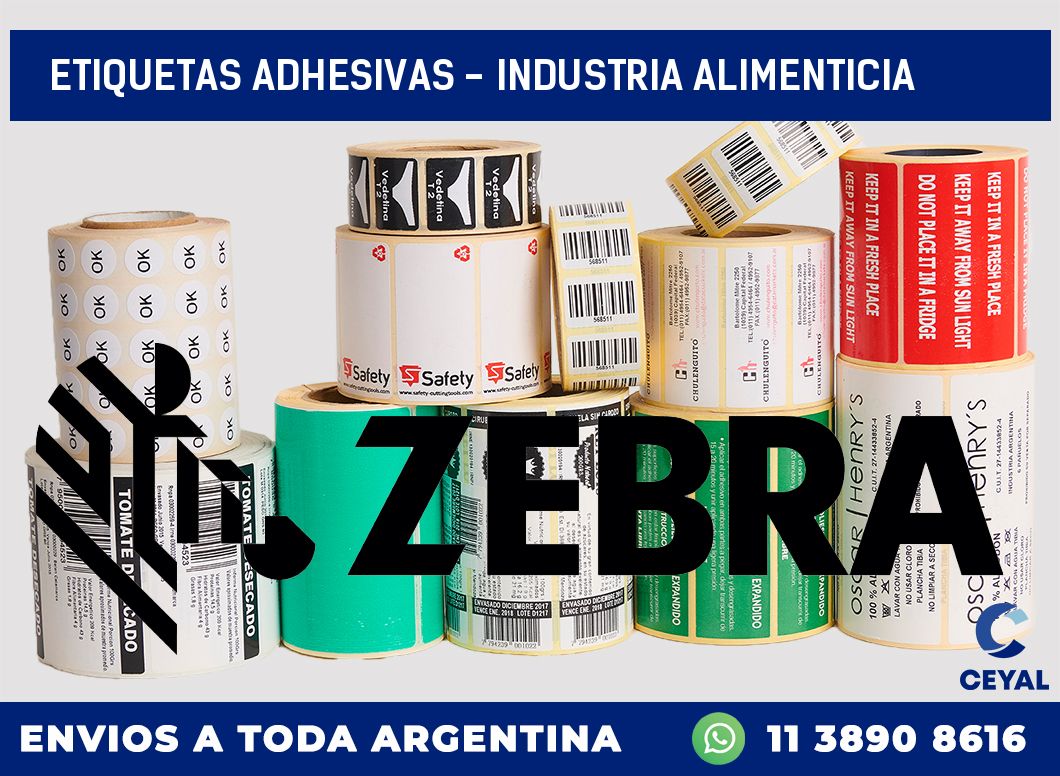 etiquetas adhesivas - Industria alimenticia