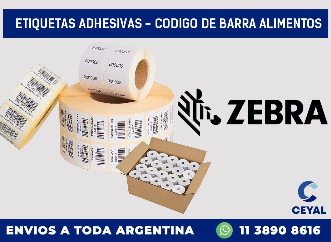 etiquetas adhesivas – codigo de barra alimentos