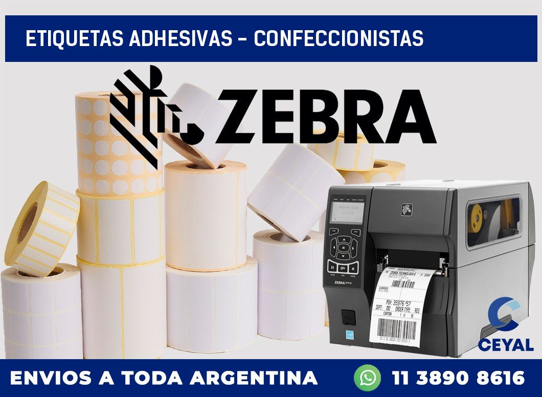 etiquetas adhesivas - confeccionistas