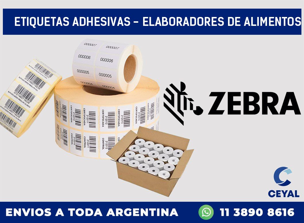 etiquetas adhesivas - elaboradores de alimentos