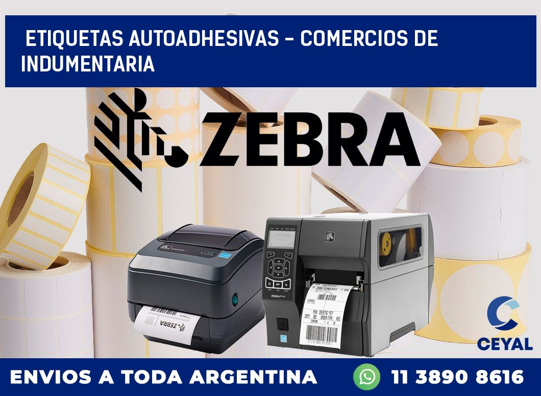 etiquetas autoadhesivas - Comercios de indumentaria