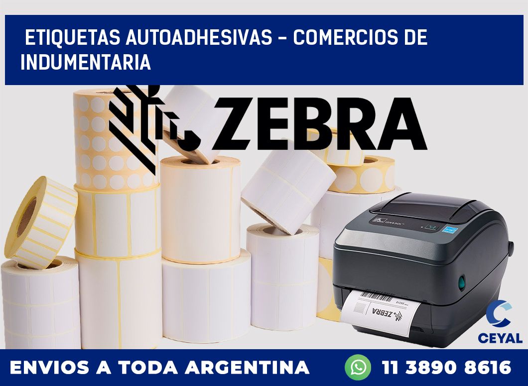 etiquetas autoadhesivas – Comercios de indumentaria