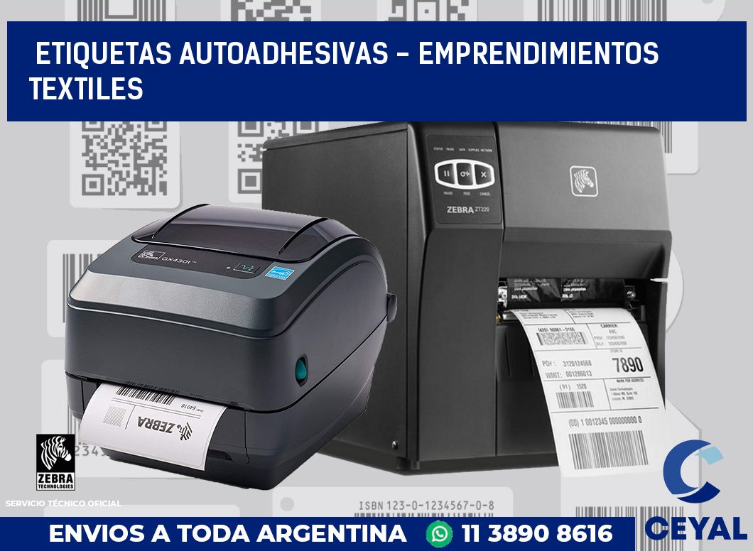 etiquetas autoadhesivas - Emprendimientos textiles
