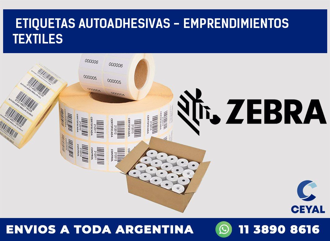 etiquetas autoadhesivas - Emprendimientos textiles