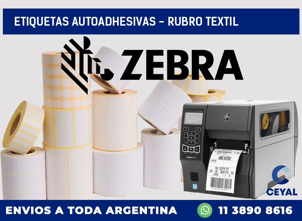 etiquetas autoadhesivas – rubro textil