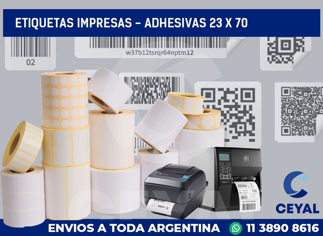 etiquetas impresas – Adhesivas 23 x 70