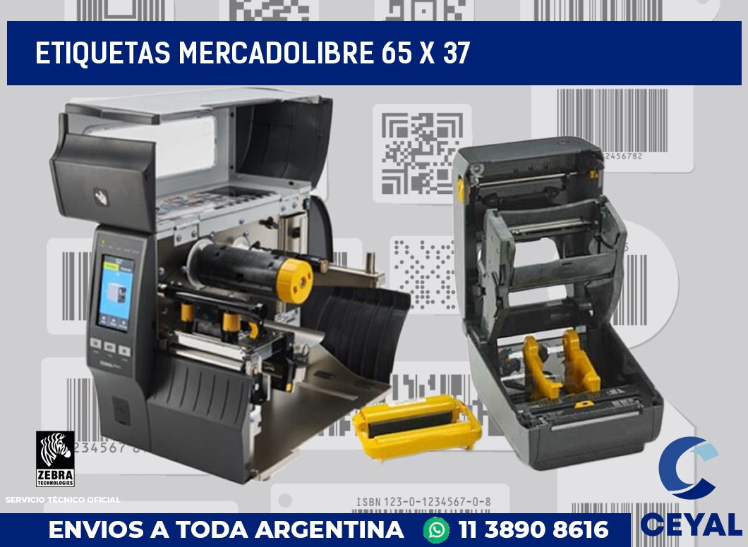 etiquetas mercadolibre 65 x 37