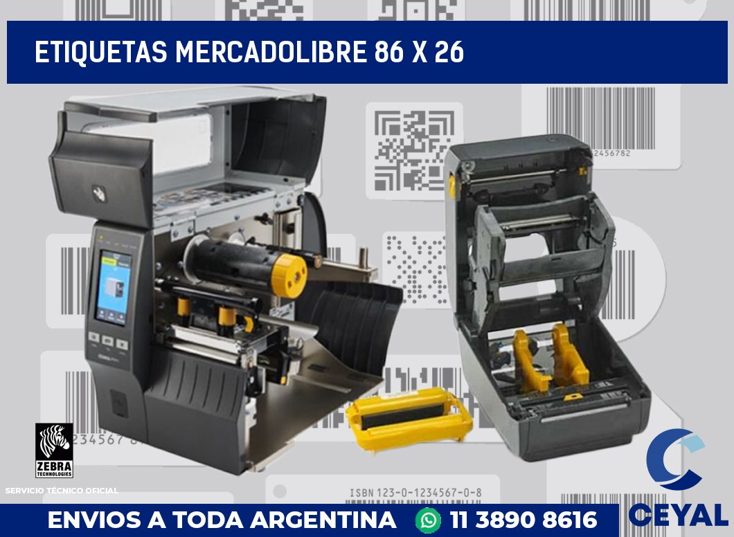 etiquetas mercadolibre 86 x 26