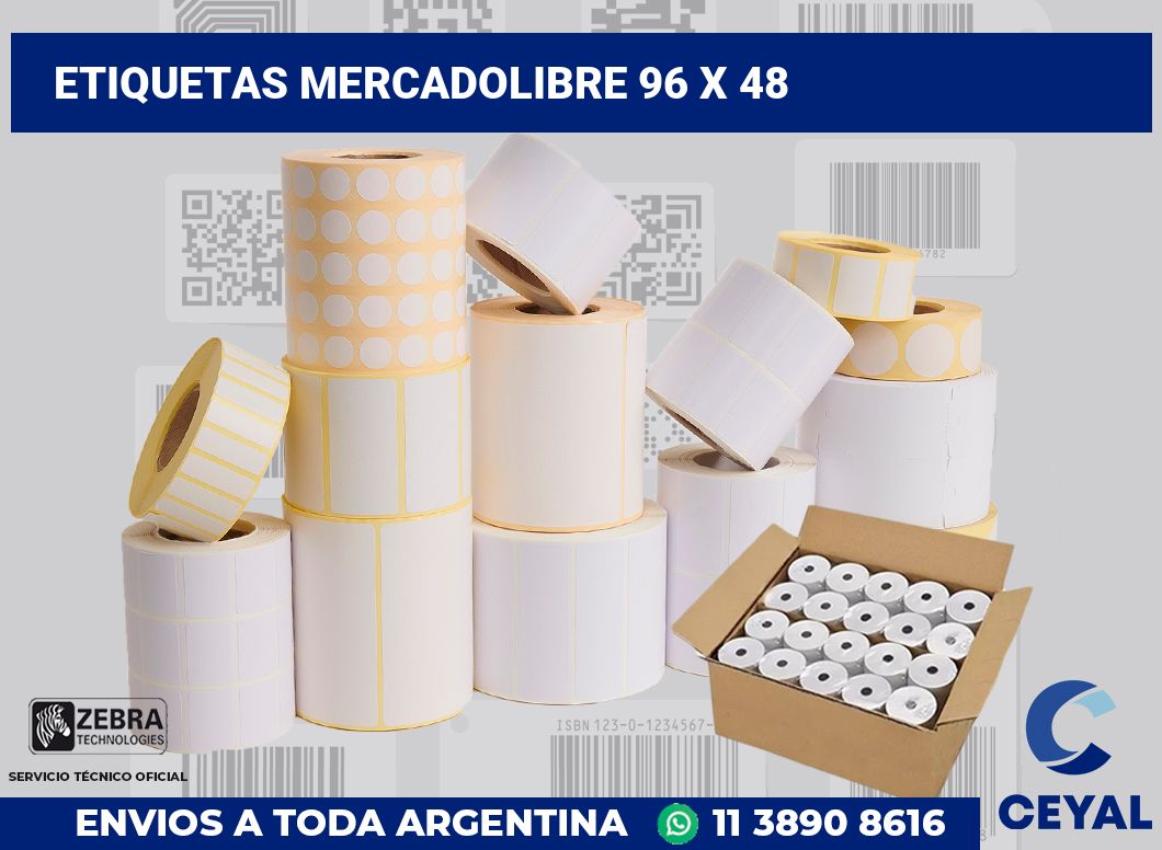 etiquetas mercadolibre 96 x 48