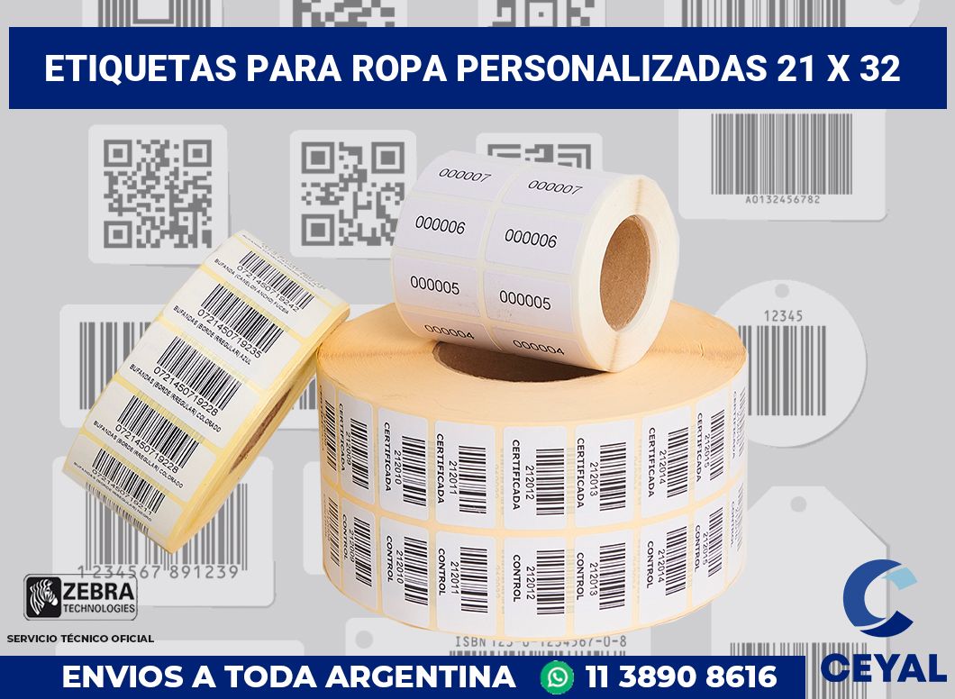 etiquetas para ropa personalizadas 21 x 32