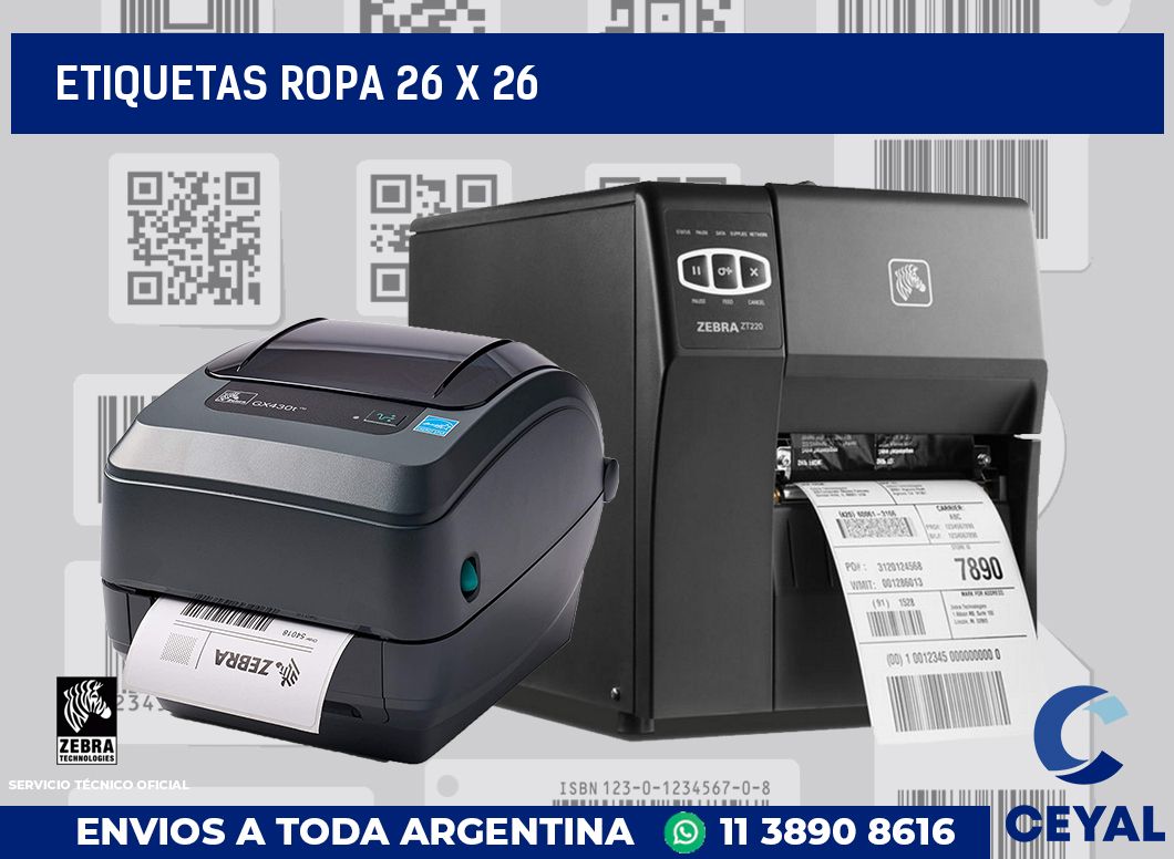 etiquetas ropa 26 x 26