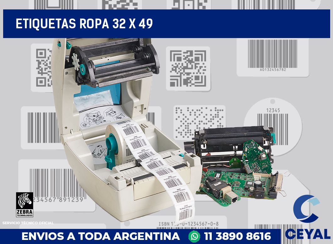 etiquetas ropa 32 x 49