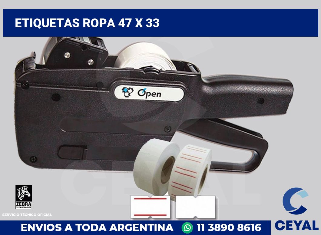 etiquetas ropa 47 x 33