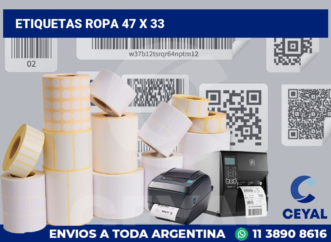 etiquetas ropa 47 x 33