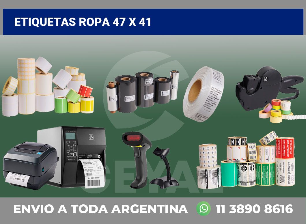etiquetas ropa 47 x 41