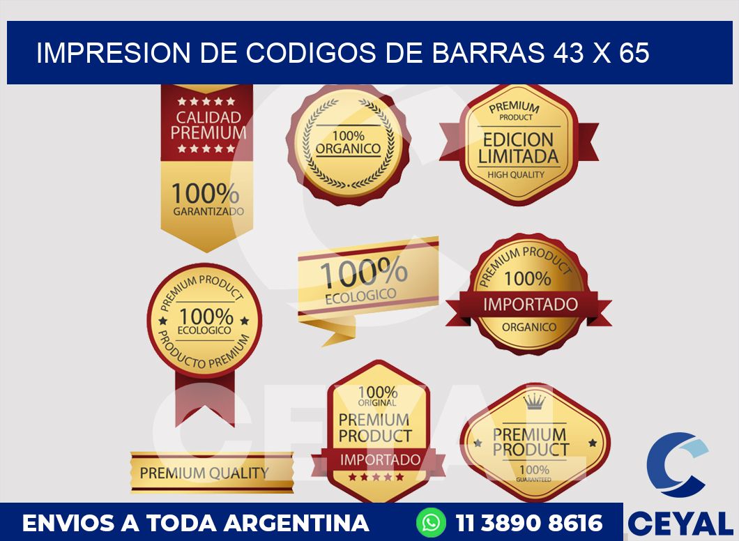 impresion de codigos de barras 43 x 65
