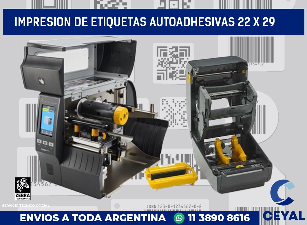 impresion de etiquetas autoadhesivas 22 x 29