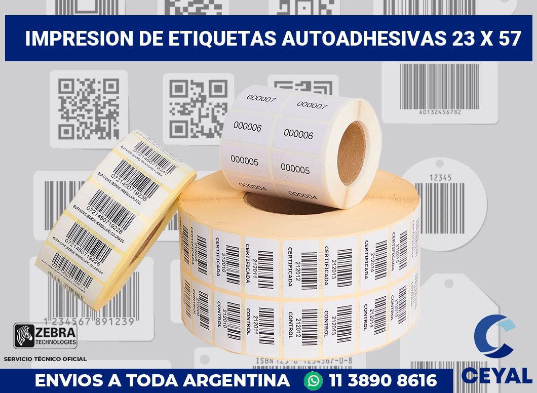 impresion de etiquetas autoadhesivas 23 x 57