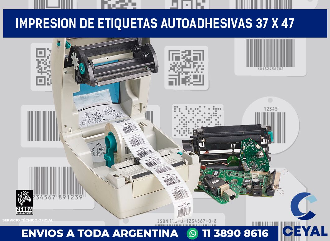 impresion de etiquetas autoadhesivas 37 x 47