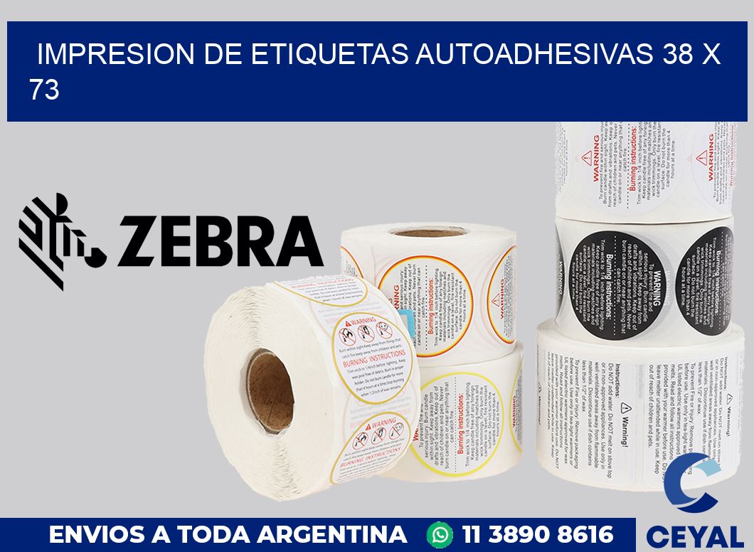 impresion de etiquetas autoadhesivas 38 x 73