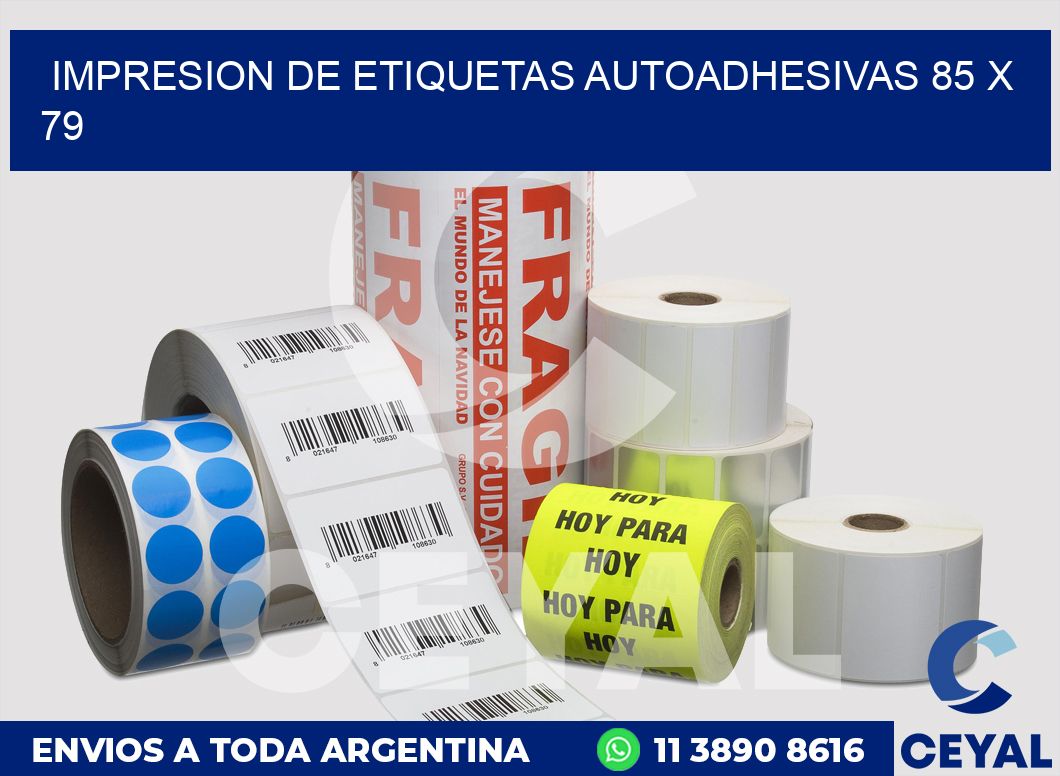 impresion de etiquetas autoadhesivas 85 x 79